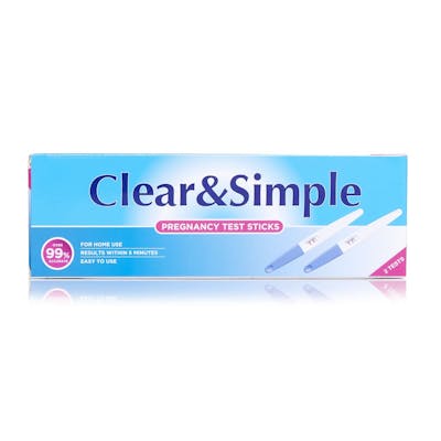 Clear &amp; Simple Zwangerschapstest Sticks 2 st