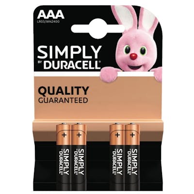 Duracell AAA Simply Alkaline 4 st