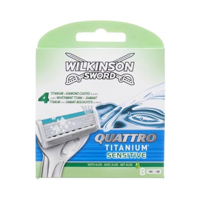 Wilkinson Sword Quattro Titanium Sensitive Razor Blades 8 st