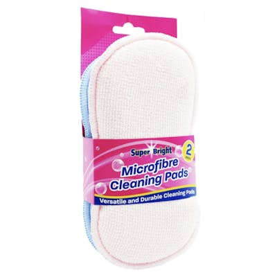Super Bright Microfibre Cleaning Pads 2 st