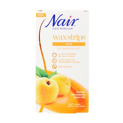 Nair Apricot Wax Strips Face 20 st