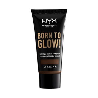 NYX Born To Glow! Radiant Foundation Warm Walnut 30 ml