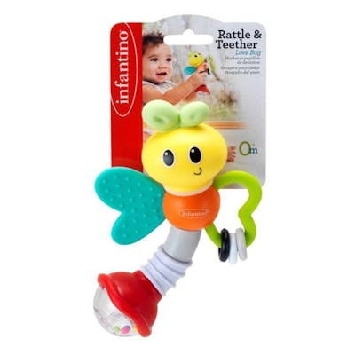 Infantino Kids Butterfly Rattle &amp; Teether Love Bug 1 st