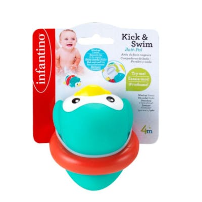 Infantino Kids Kick &amp; Swim Bath Pal Penguin 4M+ 1 st