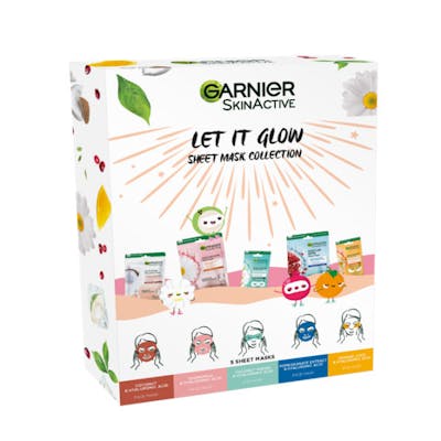 Garnier Skin Active Let It Glow Sheet Mask Collection 5 st