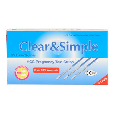 Clear &amp; Simple 3 Pregnancy Test Strips 3 st