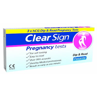 Pasante Clear Sign Zwangerschapstest 3 st