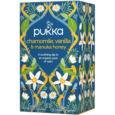 Pukka Chamomile, Vanilla &amp; Manuka Honey Tea Eco 20 sachets